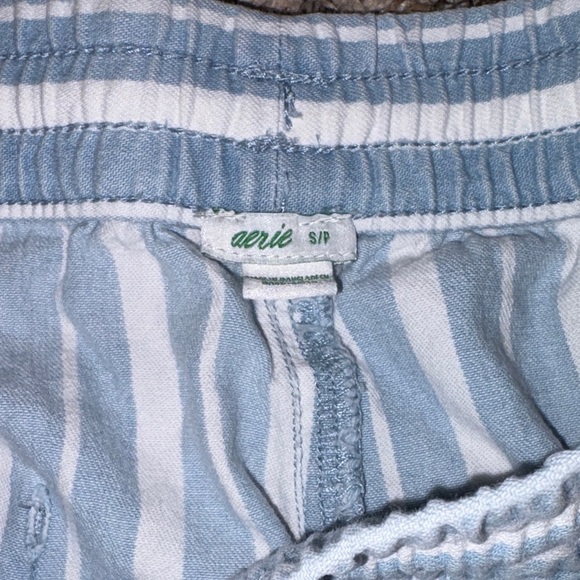 Aerie Striped Blue Women's Beach Shorts w Pockets - Picture 3 of 3